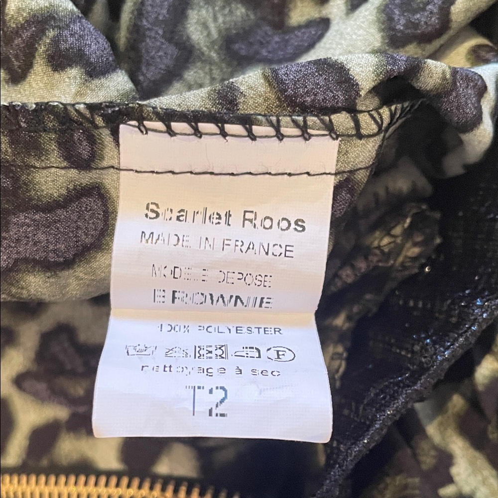 🐆🤎SCARLET ROOS Leopard Bomber Jacket Size EU 2 - Picture 8 of 8